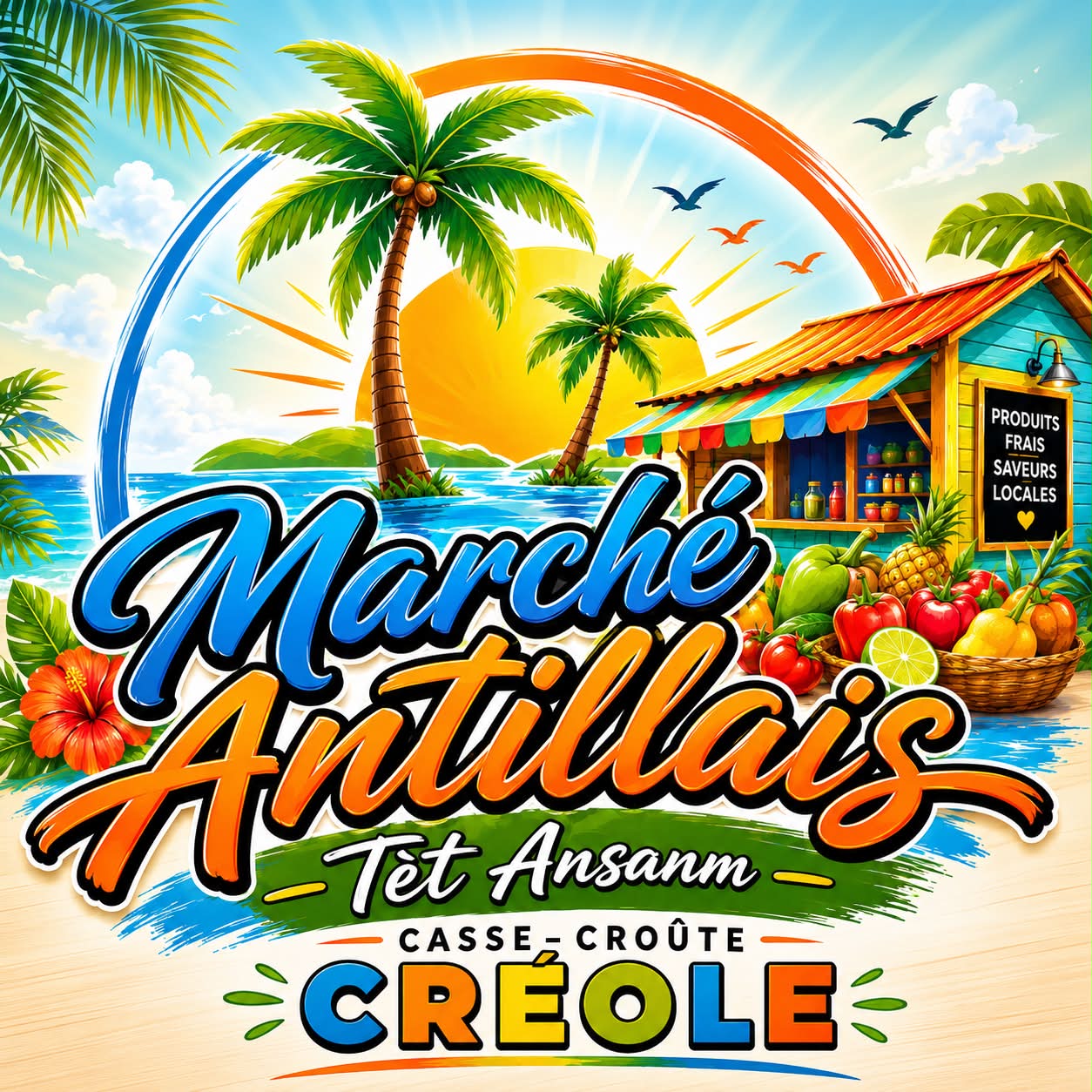 Logo Marché Antillais Tèt Ansanm — casse-croûte créole